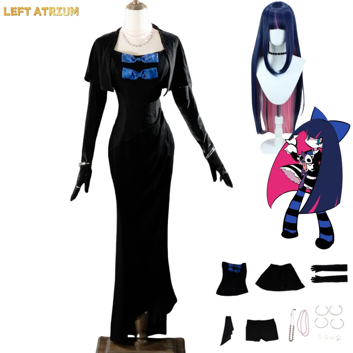 Anime Panty & Stocking with Garterbelt Stocking Anarchy Cosplay Costume Black Evening Dress Wig Woman Sexy Masked Ball Suit
Anime Panty & Stocking with Garterbelt Stocking Anarchy Cosplay Costume Black Evening Dress Wig Woman Sexy Masked Ball Suit