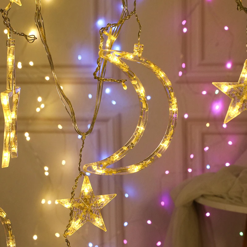 Moon Star Led Curtain Garland String Light EID Mubarak Ramadan Decorations for Home 2024 Islam Muslim Event Party Supplies Gifts
Moon Star Led Curtain Garland String Light EID Mubarak Ramadan Decorations for Home 2024 Islam Muslim Event Party Supplies Gifts