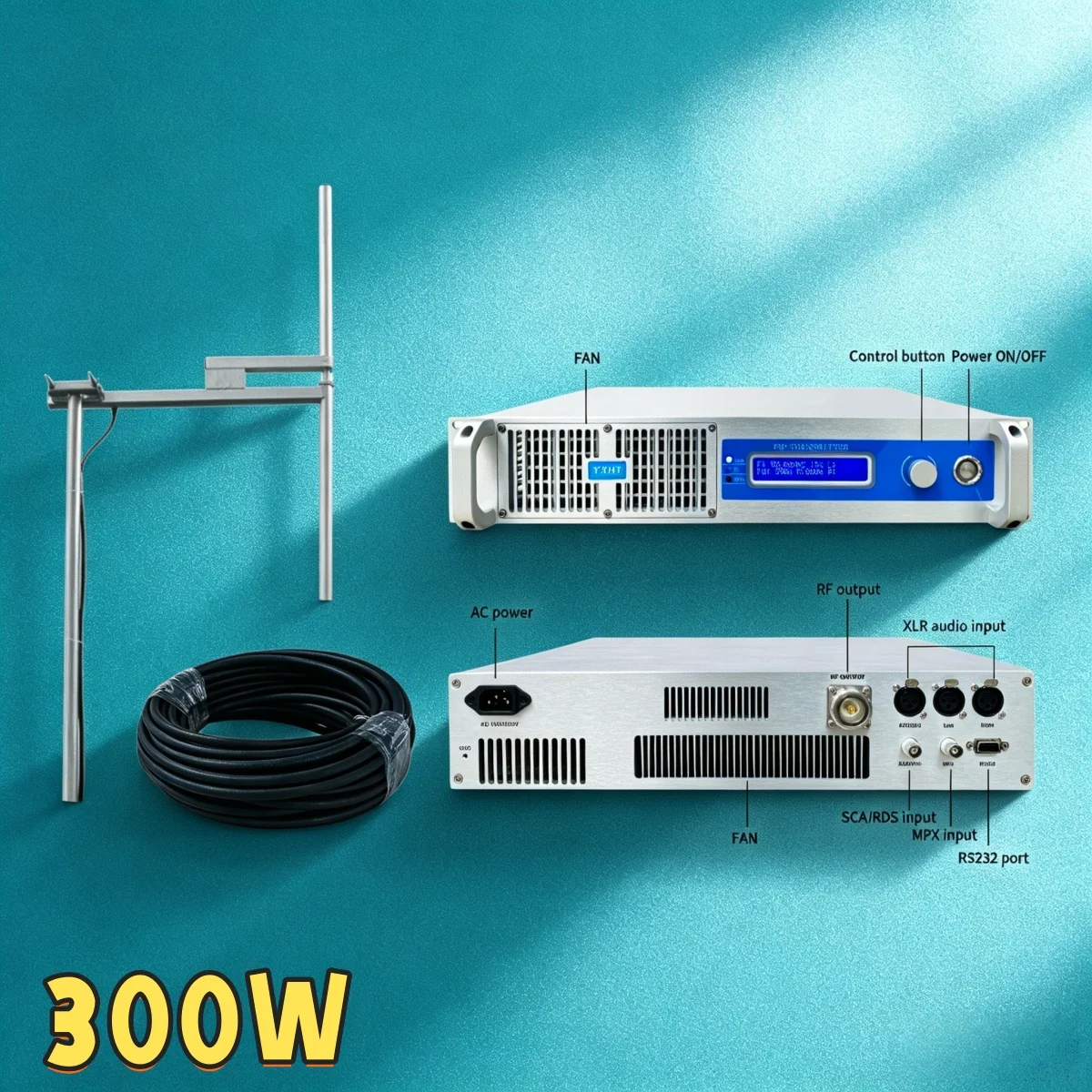 TG- School YXHT-1, 300W FM Transmitter Set Full Kit, Student Activity, Remote Control Power Menu Easy Use
TG- School YXHT-1, 300W FM Transmitter Set Full Kit, Student Activity, Remote Control Power Menu Easy Use