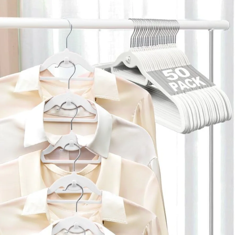 Velvet Felt Stackable Hangers 50 Pack Non Slip with 360°Swivel Hook Ultra Thin and Space Saving for Suits Shirts Coats 15Lbs Ca
Velvet Felt Stackable Hangers 50 Pack Non Slip with 360°Swivel Hook Ultra Thin and Space Saving for Suits Shirts Coats 15Lbs Ca