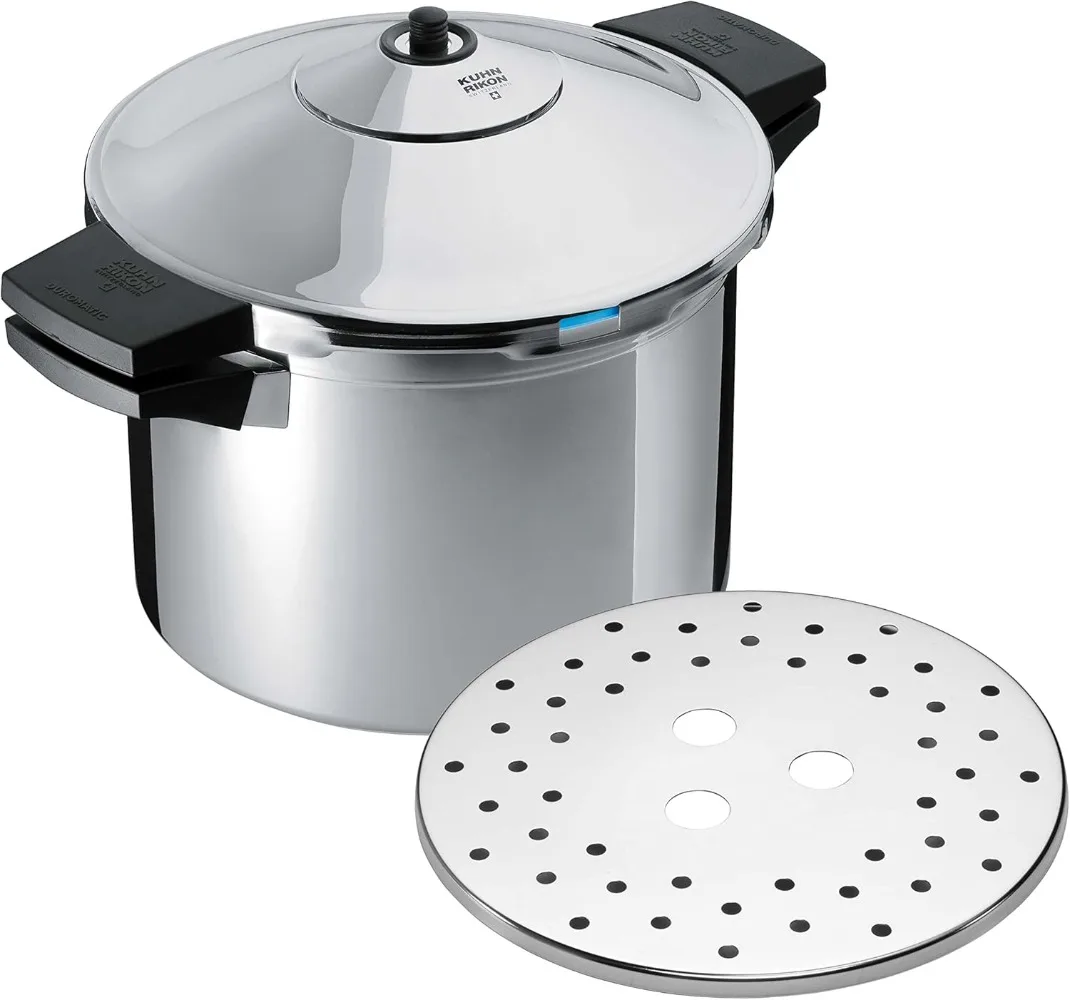 Kuhn Rikon DUROMATIC® Pressure Cooker 8.75” 6.3 qt family of 4 with side handles to save
Kuhn Rikon DUROMATIC® Pressure Cooker 8.75” 6.3 qt family of 4 with side handles to save