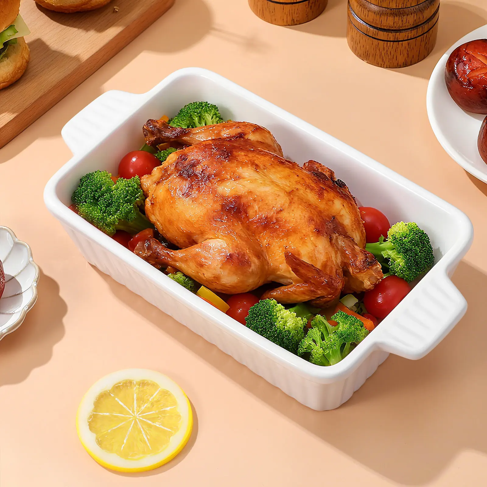 Ceramic Baking Dish with Double Handle Oven Safe Microwave Freezer Dishwasher Safe Roasting Tray for Lasagna Pizza Cake
Ceramic Baking Dish with Double Handle Oven Safe Microwave Freezer Dishwasher Safe Roasting Tray for Lasagna Pizza Cake