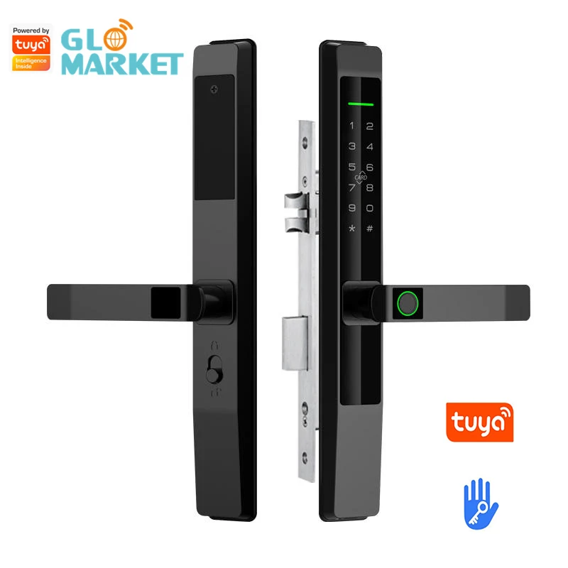 Tuya BLE Smart Glass Door Lock (Aluminum Alloy)-for Steel/Wood Doors Waterproof Front Door Use
Tuya BLE Smart Glass Door Lock (Aluminum Alloy)-for Steel/Wood Doors Waterproof Front Door Use