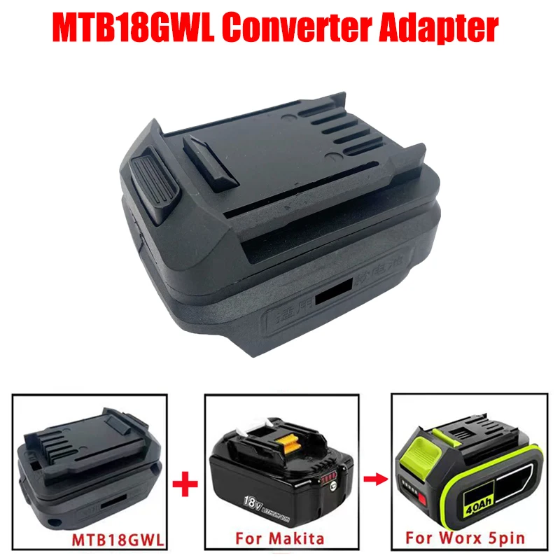 For Makita 18V Lithium Batteries Compatible with For Worx Green 20V 5-Pin Battery Power Tools MTB18GWL Battery Adapter Converter
For Makita 18V Lithium Batteries Compatible with For Worx Green 20V 5-Pin Battery Power Tools MTB18GWL Battery Adapter Converter