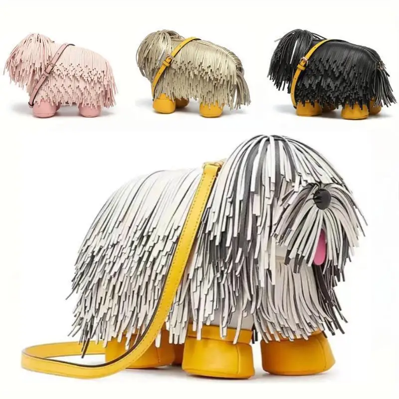 Novelty Tassel Puppy Shape Women's Shoulder Bag Crossbody Cute Cartoon Animal Shape Purses and Handbag Designer Tote Bag
Novelty Tassel Puppy Shape Women's Shoulder Bag Crossbody Cute Cartoon Animal Shape Purses and Handbag Designer Tote Bag