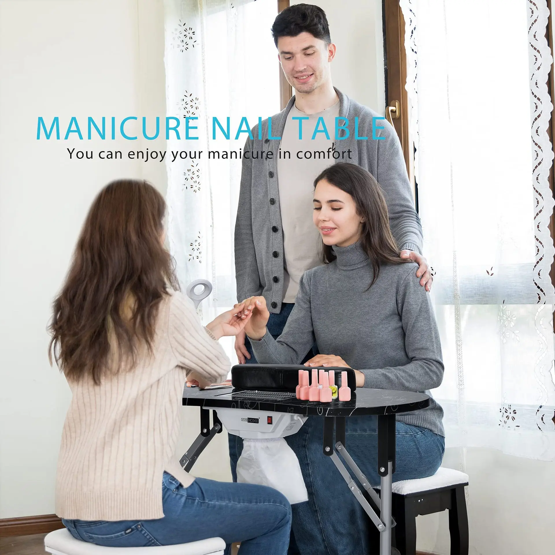 Pattern folding table with vacuum and lamp portable manicure table beauty salon manicure workbench new
Pattern folding table with vacuum and lamp portable manicure table beauty salon manicure workbench new
