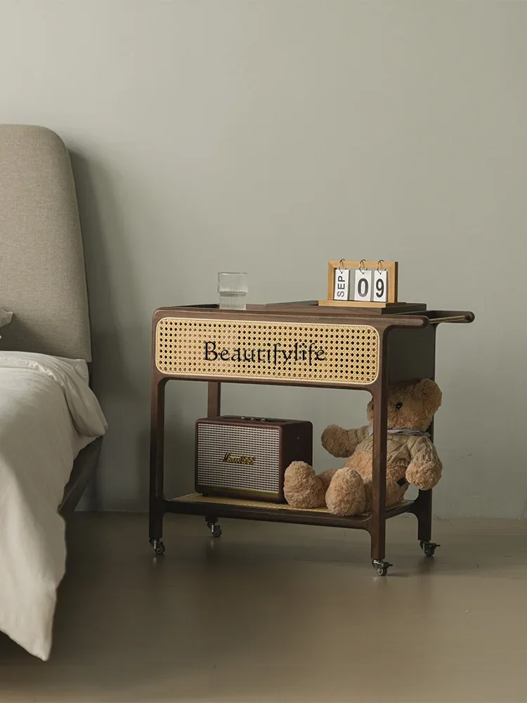 Solid wood living room trolley side table movable cherry wood universal wheel coffee table
Solid wood living room trolley side table movable cherry wood universal wheel coffee table