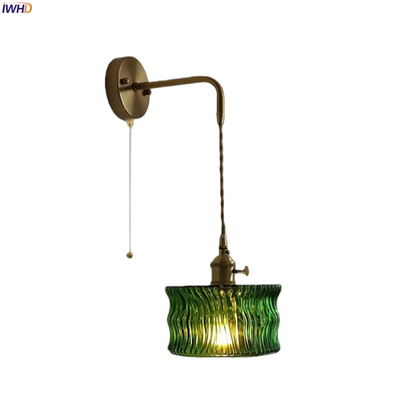 IWHD Dark Green Glass LED Wall Lights Pull Chain 70CM Adjustable Wire Living Room Home Decor Bathroom Bedside Lamps Wandlampen
IWHD Dark Green Glass LED Wall Lights Pull Chain 70CM Adjustable Wire Living Room Home Decor Bathroom Bedside Lamps Wandlampen