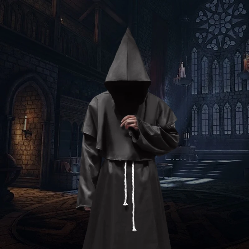Halloween cosplay costume, medieval monk costume, monk robe, priest robe, wizard costume, COS costume, stage costume
Halloween cosplay costume, medieval monk costume, monk robe, priest robe, wizard costume, COS costume, stage costume