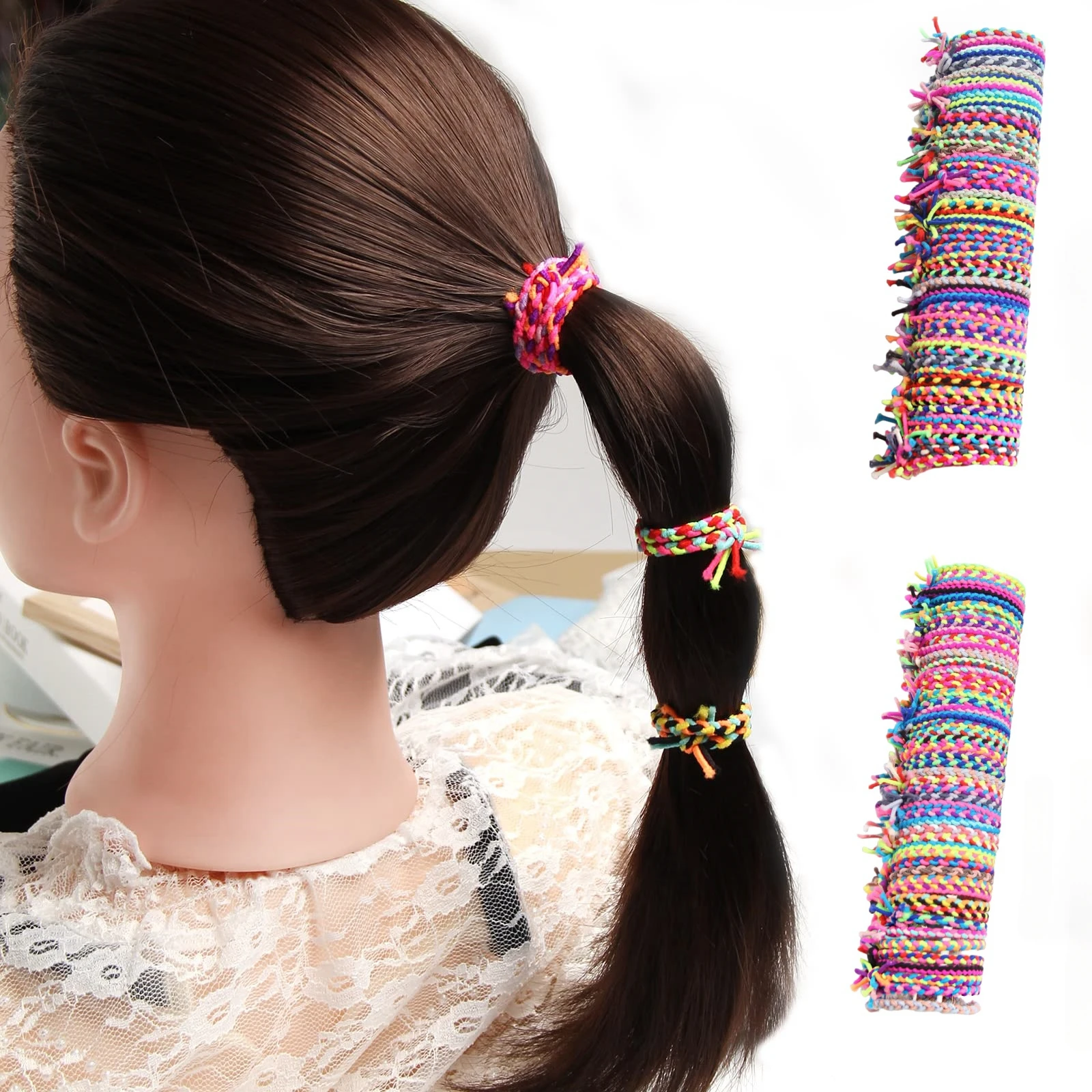 100pcs Colorful Hair Ties Elastic Bracelets Simple Design Women Girls Ponytail Holders Hand Woven Rubber Band Hair Accessories
100pcs Colorful Hair Ties Elastic Bracelets Simple Design Women Girls Ponytail Holders Hand Woven Rubber Band Hair Accessories