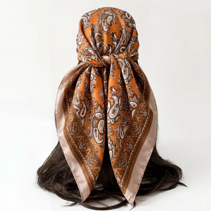 Fashion Satin Square Scarf Women Summer Hijab Full Paisley Print Bandana Neck Wrap Headband Lightweight Daily Outfit Shawl
Fashion Satin Square Scarf Women Summer Hijab Full Paisley Print Bandana Neck Wrap Headband Lightweight Daily Outfit Shawl