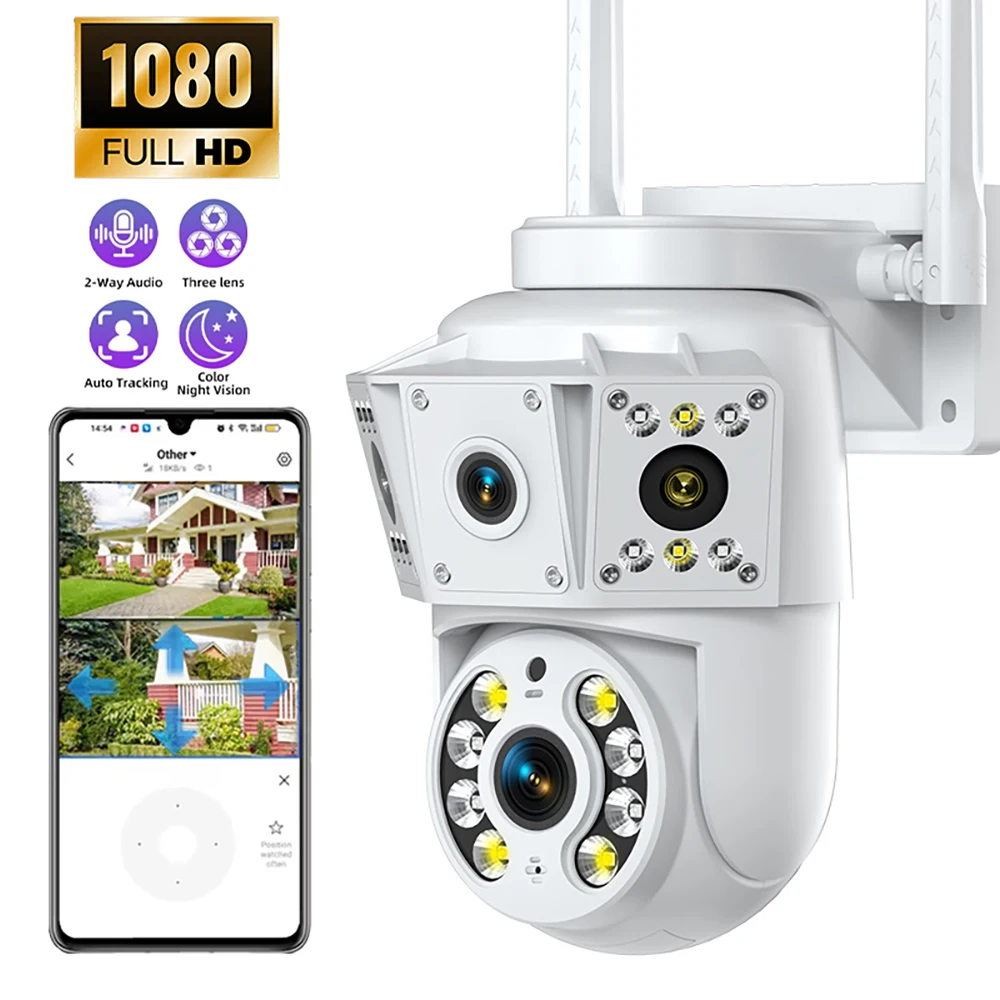 2MP Optical Zoom Camera Outdoor WiFi IP Camera PTZ Dual Screen Cam Human Detection 4K Video Surveillance Security Cams
2MP Optical Zoom Camera Outdoor WiFi IP Camera PTZ Dual Screen Cam Human Detection 4K Video Surveillance Security Cams