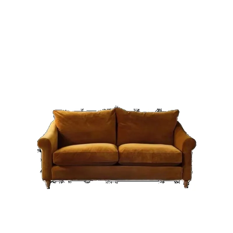 Turmeric simple small apartment living room velvet double sofa retro nostalgic B & B hotel shooting furniture
Turmeric simple small apartment living room velvet double sofa retro nostalgic B & B hotel shooting furniture