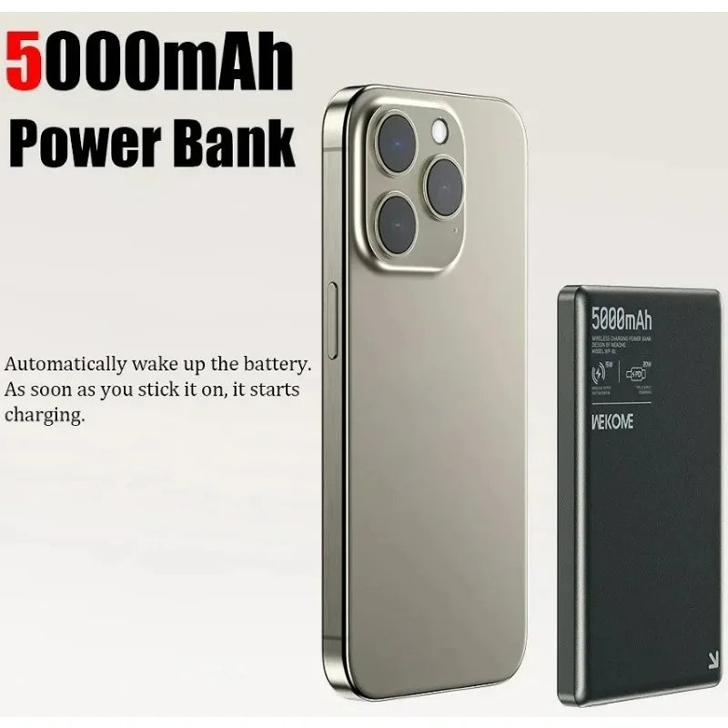 5000mAh Ultra-thin Portable Magnetic Wireless Power Bank USB C Fast Charging Mini External Spare Battery for IPhone Android
5000mAh Ultra-thin Portable Magnetic Wireless Power Bank USB C Fast Charging Mini External Spare Battery for IPhone Android