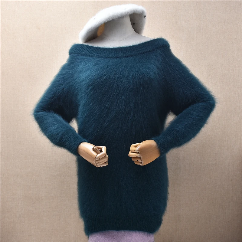 Ladies Women Autumn Winter Fashion Green Hairy Mink Cashmere Knitted Slash Neck Long Sleeves Slim Blouse Pullover Sweater Jumper
Ladies Women Autumn Winter Fashion Green Hairy Mink Cashmere Knitted Slash Neck Long Sleeves Slim Blouse Pullover Sweater Jumper