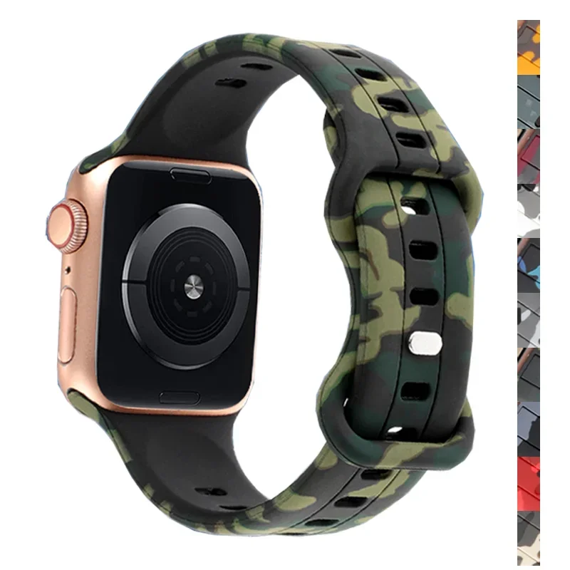 Silicone Strap For Apple Watch Band Ultra 2 49mm 45mm 41mm 44mm 40mm 42mm 45MM Camouflage Bracelet iWatch Series 8 SE 7 6 5
Silicone Strap For Apple Watch Band Ultra 2 49mm 45mm 41mm 44mm 40mm 42mm 45MM Camouflage Bracelet iWatch Series 8 SE 7 6 5