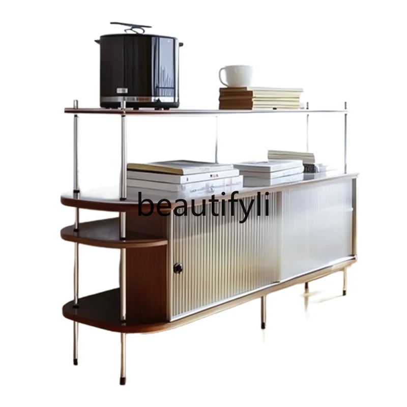 Stainless steel solid wood dining side cabinet modern simple locker milk tea coffee shop storage cabinet light luxury
Stainless steel solid wood dining side cabinet modern simple locker milk tea coffee shop storage cabinet light luxury