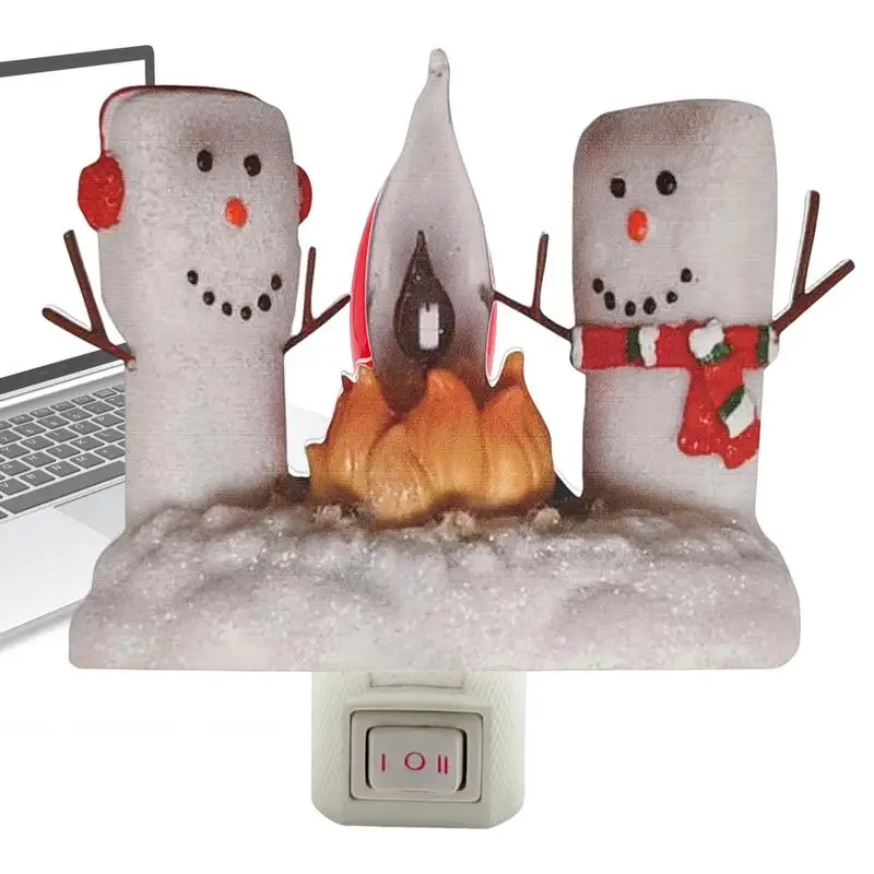 Holiday Night Lights Plug Into Wall Cute Flickering Snowman And Campfire Night Light Christmas Lamp LED Decorative Ladder Lights
Holiday Night Lights Plug Into Wall Cute Flickering Snowman And Campfire Night Light Christmas Lamp LED Decorative Ladder Lights