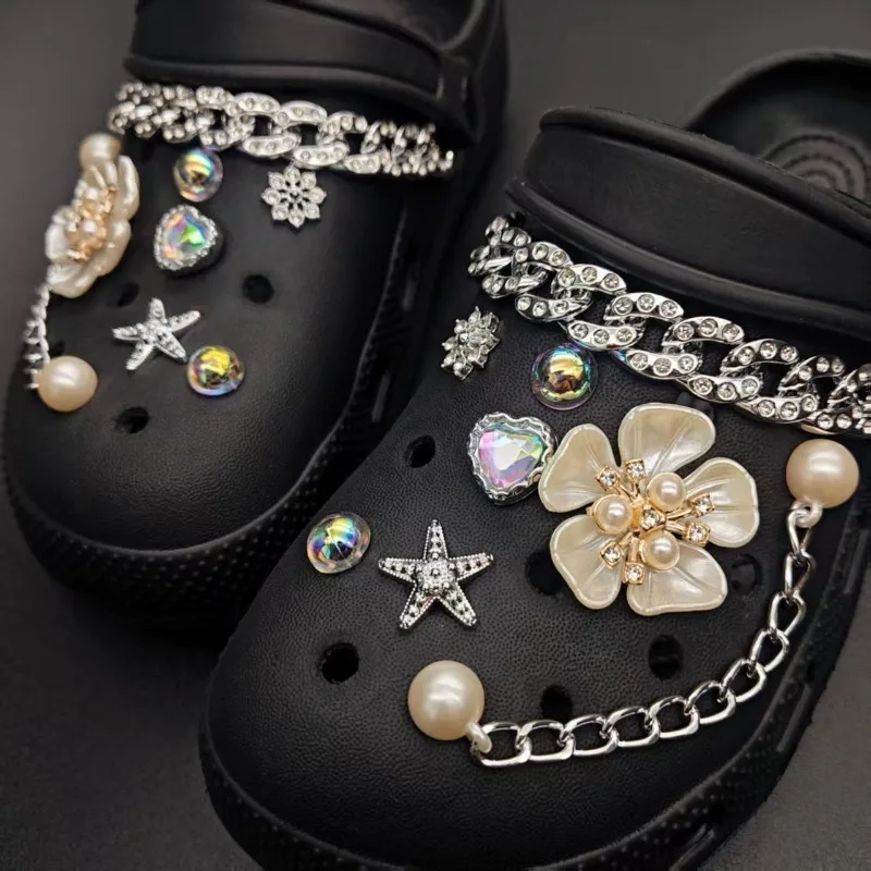 Fashion Floral Starfish Shoe Charms for Crocs Pearl Decorations Set DIY Women Garden Shoe Pins Beach Slipper Accessories Decor
Fashion Floral Starfish Shoe Charms for Crocs Pearl Decorations Set DIY Women Garden Shoe Pins Beach Slipper Accessories Decor