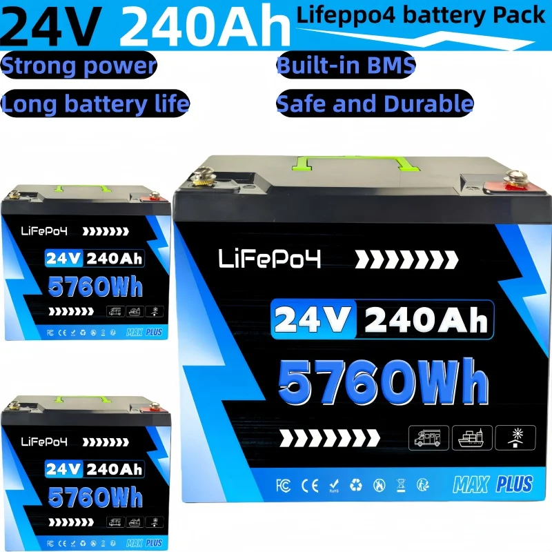 LiFePO4 Battery 24V 200Ah with Built-in BMS, ⚡8000+ Cycles, Perfect for, Off-Road Trips Solar Power Systems,RVs, Marine Vessels
LiFePO4 Battery 24V 200Ah with Built-in BMS, ⚡8000+ Cycles, Perfect for, Off-Road Trips Solar Power Systems,RVs, Marine Vessels