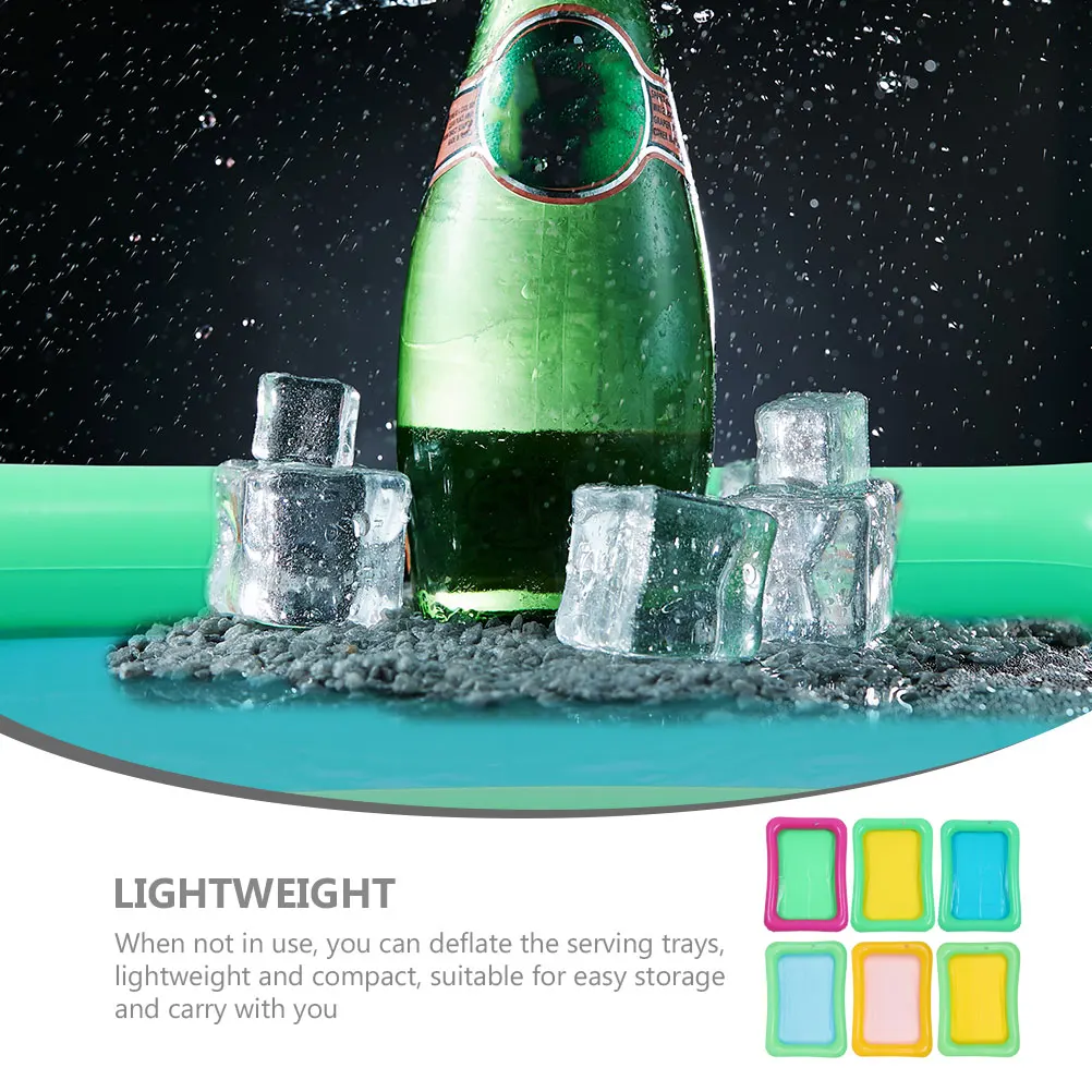 6pcs Inflatable Ice Bar Sand Tray 60x45cm Mixed Color Lightweight Compact Pool Party Food Drink Cooler Salad Barbecue Beach
6pcs Inflatable Ice Bar Sand Tray 60x45cm Mixed Color Lightweight Compact Pool Party Food Drink Cooler Salad Barbecue Beach