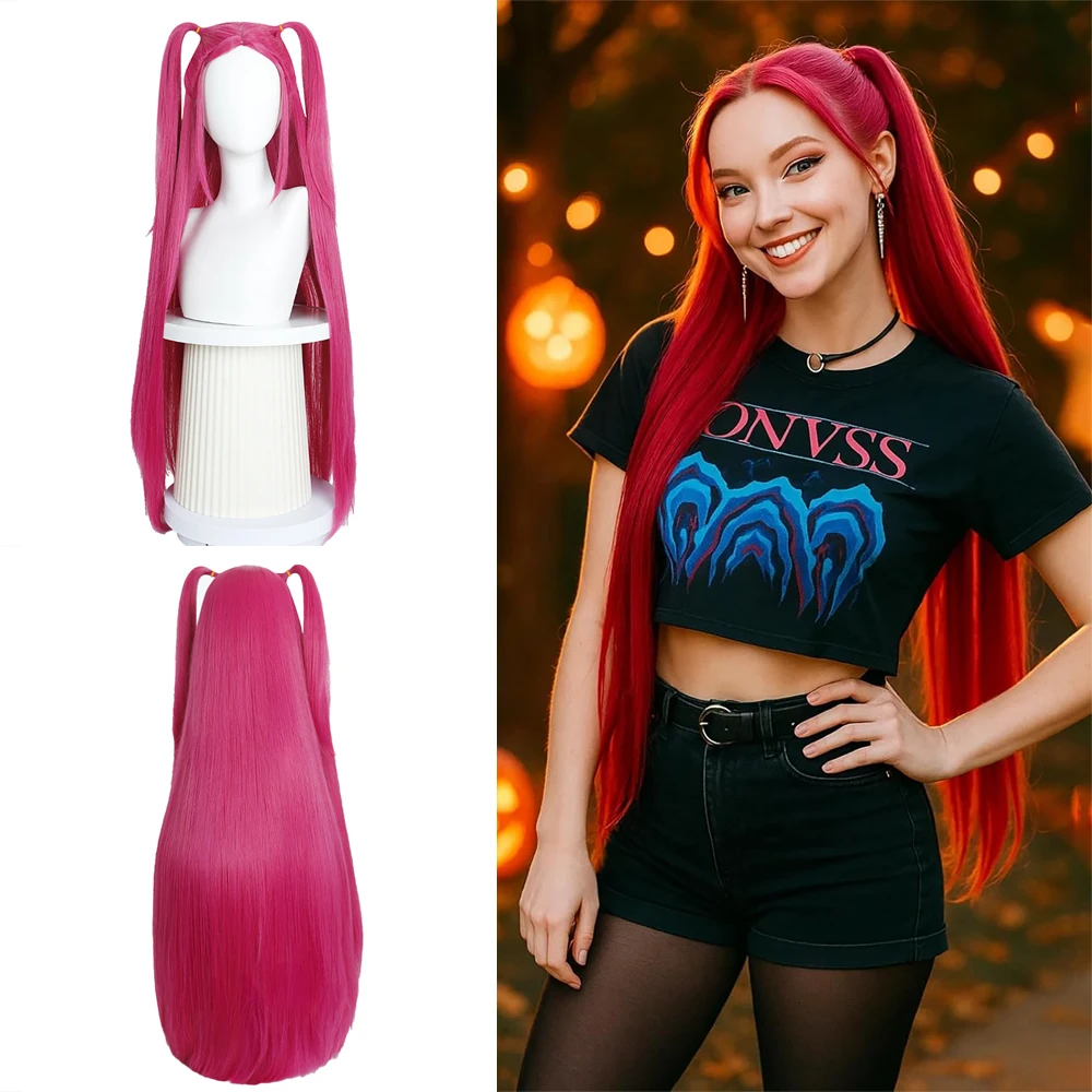 Anime Kpop: Demon Hunters Mila Cosplay Synthetic Hair 38-Inch Rose Red Straight Hair Halloween Daily Party Realistic Scalp Wig 
Anime Kpop: Demon Hunters Mila Cosplay Synthetic Hair 38-Inch Rose Red Straight Hair Halloween Daily Party Realistic Scalp Wig