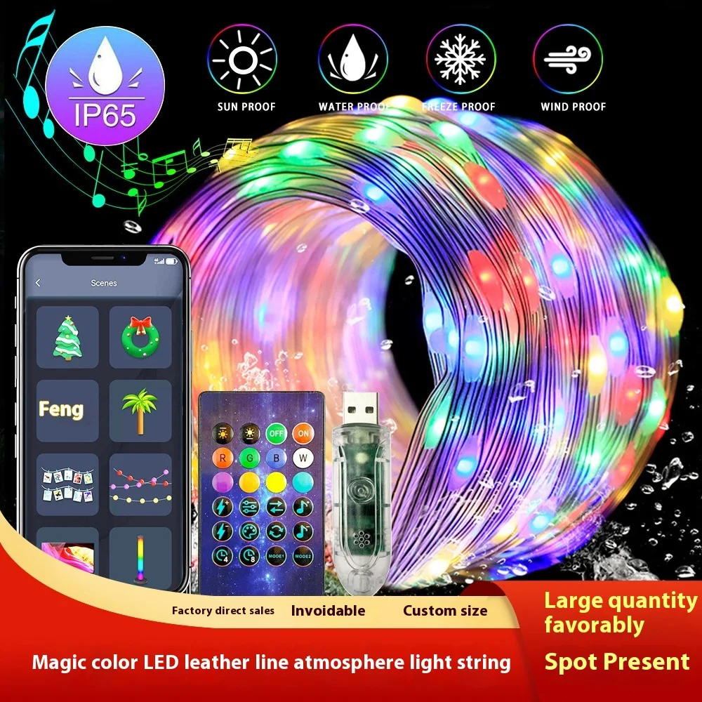 Smart Point Control Led Lighting Rgb Fantasy Leather Wire Light Star Light String Decorative Atmosphere Light Night Light
Smart Point Control Led Lighting Rgb Fantasy Leather Wire Light Star Light String Decorative Atmosphere Light Night Light