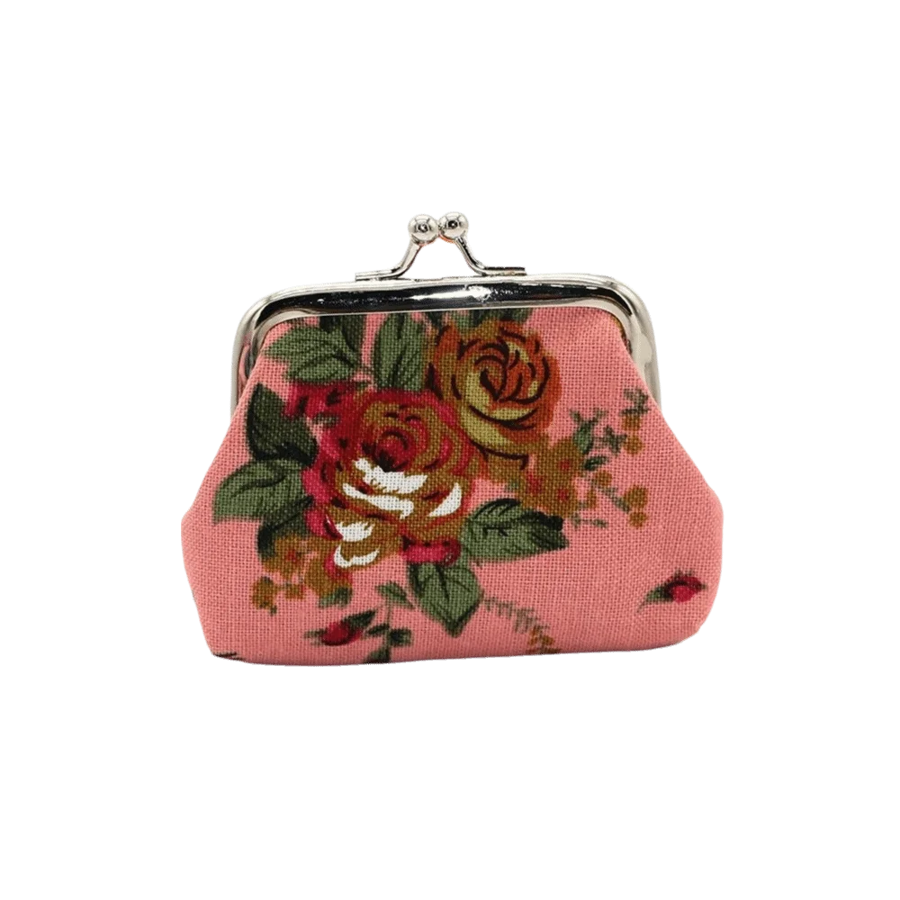 Elegant Mini Coin Purse Rose Floral Print Canvas Clutch Wallet Metal Hasp Credit Card Holder for Women
Elegant Mini Coin Purse Rose Floral Print Canvas Clutch Wallet Metal Hasp Credit Card Holder for Women