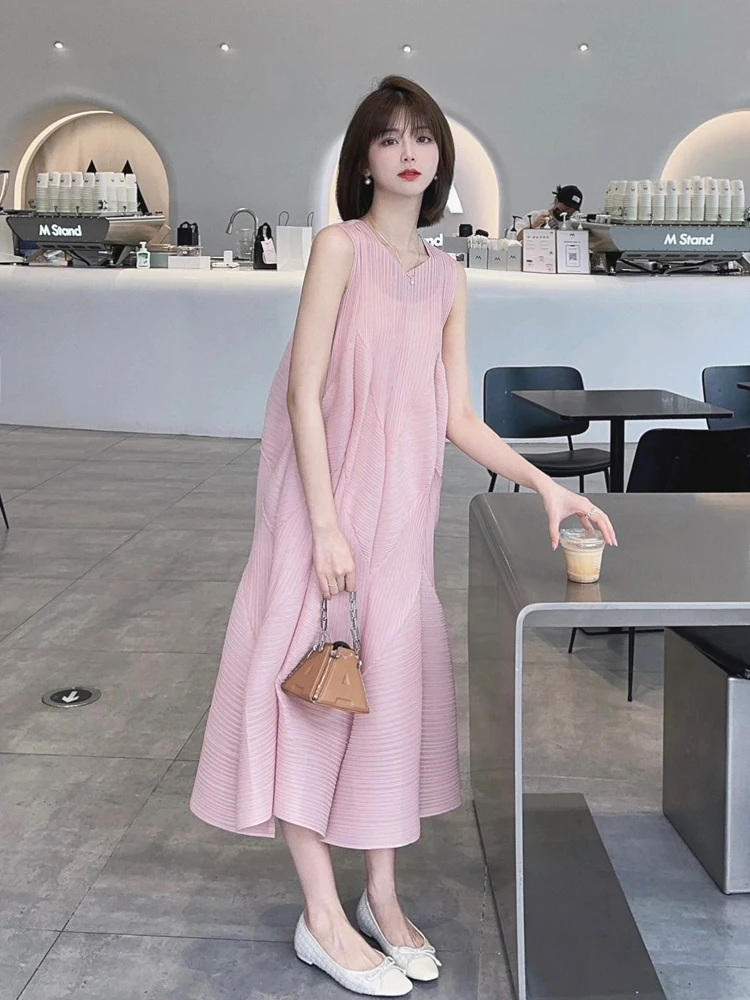 Summer Casual Floral Print Midi Skirt Dress Women's Sleeveless Pure Color Simple Pleated A-Line Silhouette Commute Style
Summer Casual Floral Print Midi Skirt Dress Women's Sleeveless Pure Color Simple Pleated A-Line Silhouette Commute Style