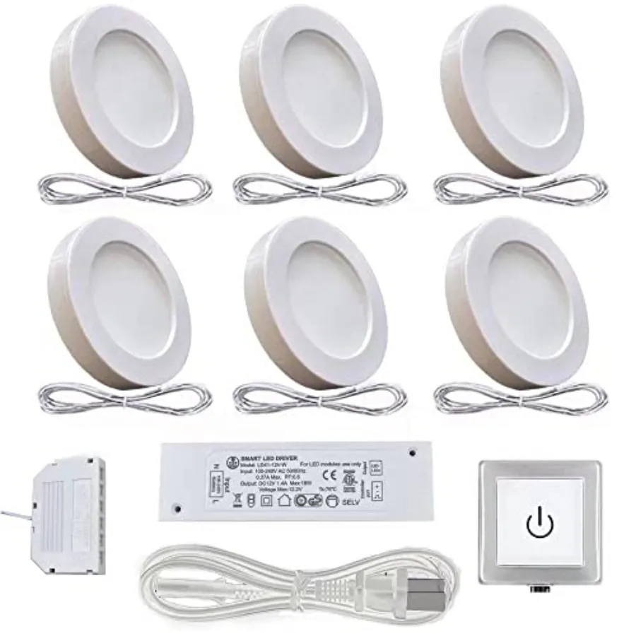 Under Cabinet Lighting Plug in with Wired Touch Dimmer SwitchRecessed or Surface Mount Design Natural White 12V 2W 12W Total Pu
Under Cabinet Lighting Plug in with Wired Touch Dimmer SwitchRecessed or Surface Mount Design Natural White 12V 2W 12W Total Pu