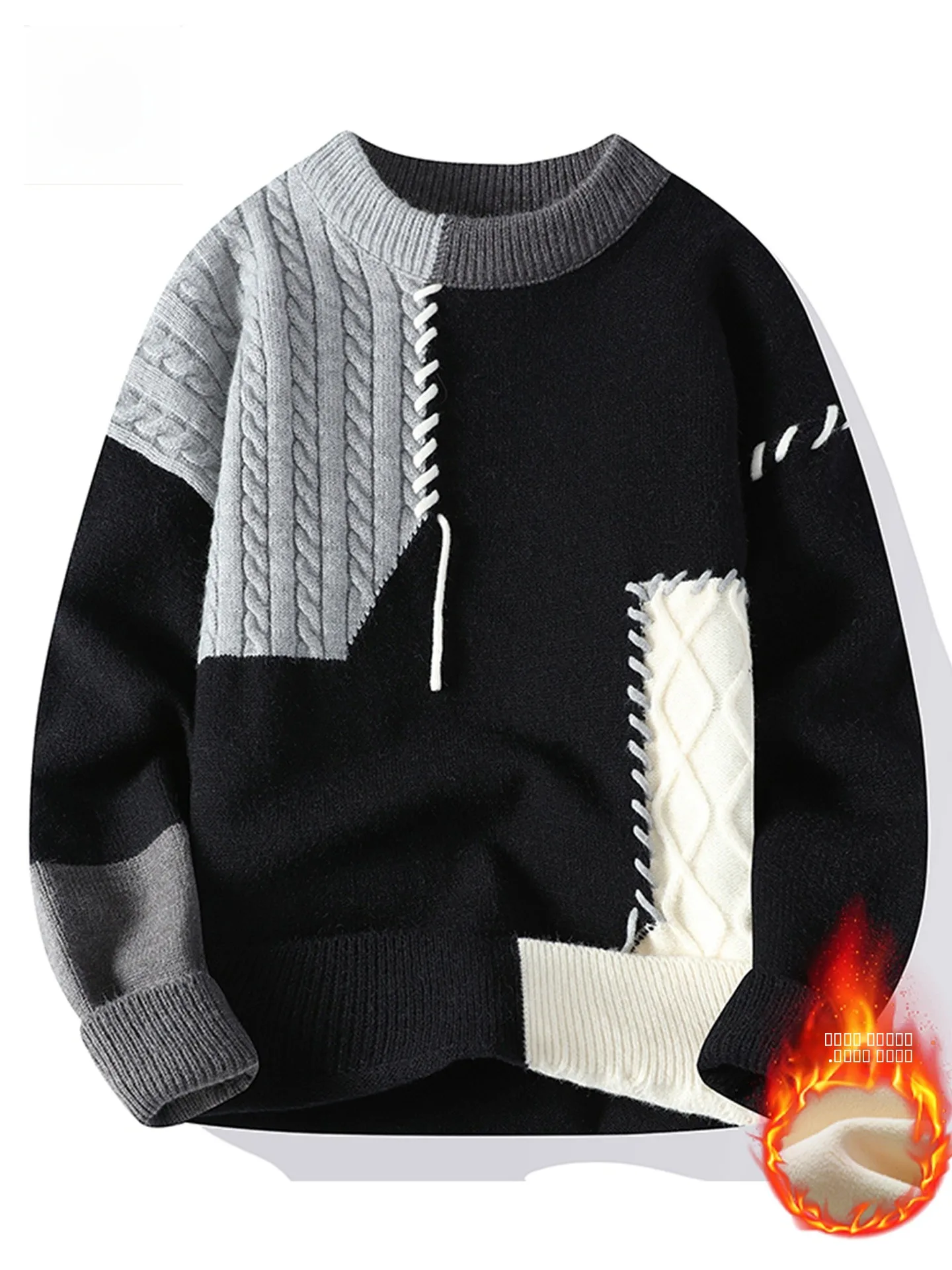 TUCANO Woodpeer Splicing Fce Lined round Ne Knitted Sweater Men's Autumn Winter Warm Casual Faion Street Sle
TUCANO Woodpeer Splicing Fce Lined round Ne Knitted Sweater Men's Autumn Winter Warm Casual Faion Street Sle