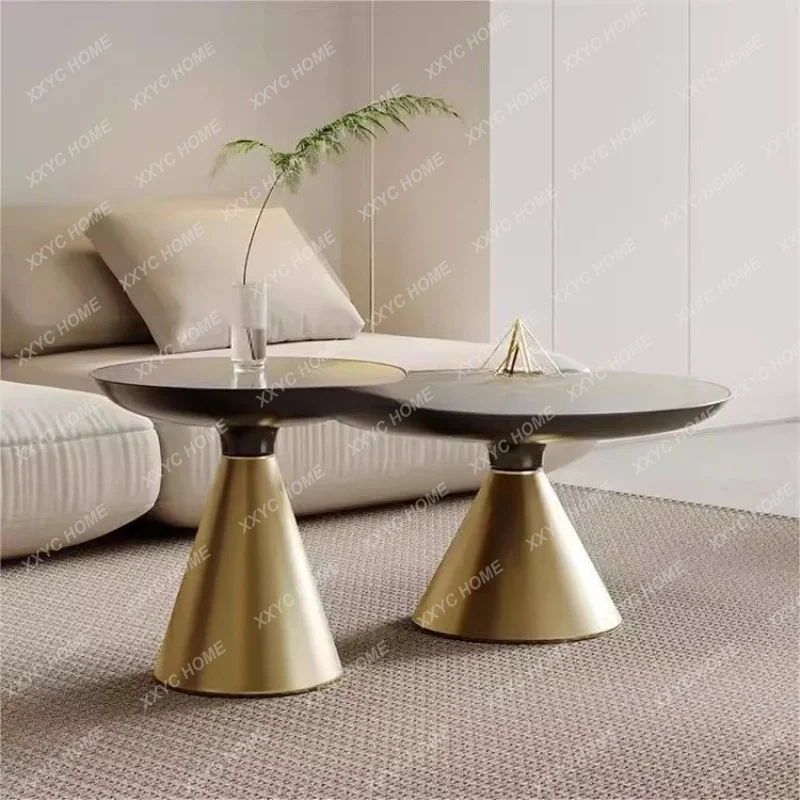 minimalist light luxury bell coffee table round glass size coffee table combination
minimalist light luxury bell coffee table round glass size coffee table combination