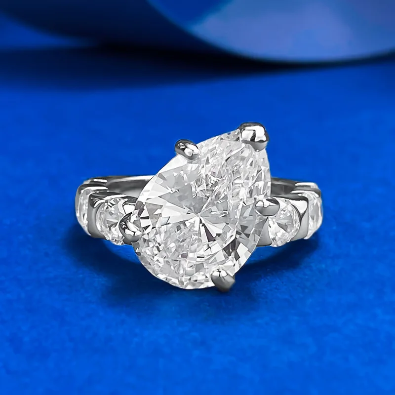 CKT S925 Sterling Silver Pear Cut 10*14 MM Lab Sapphire High Carbon Diamond Gemstone Wedding Engagement Rings Fine Jewelry
CKT S925 Sterling Silver Pear Cut 10*14 MM Lab Sapphire High Carbon Diamond Gemstone Wedding Engagement Rings Fine Jewelry