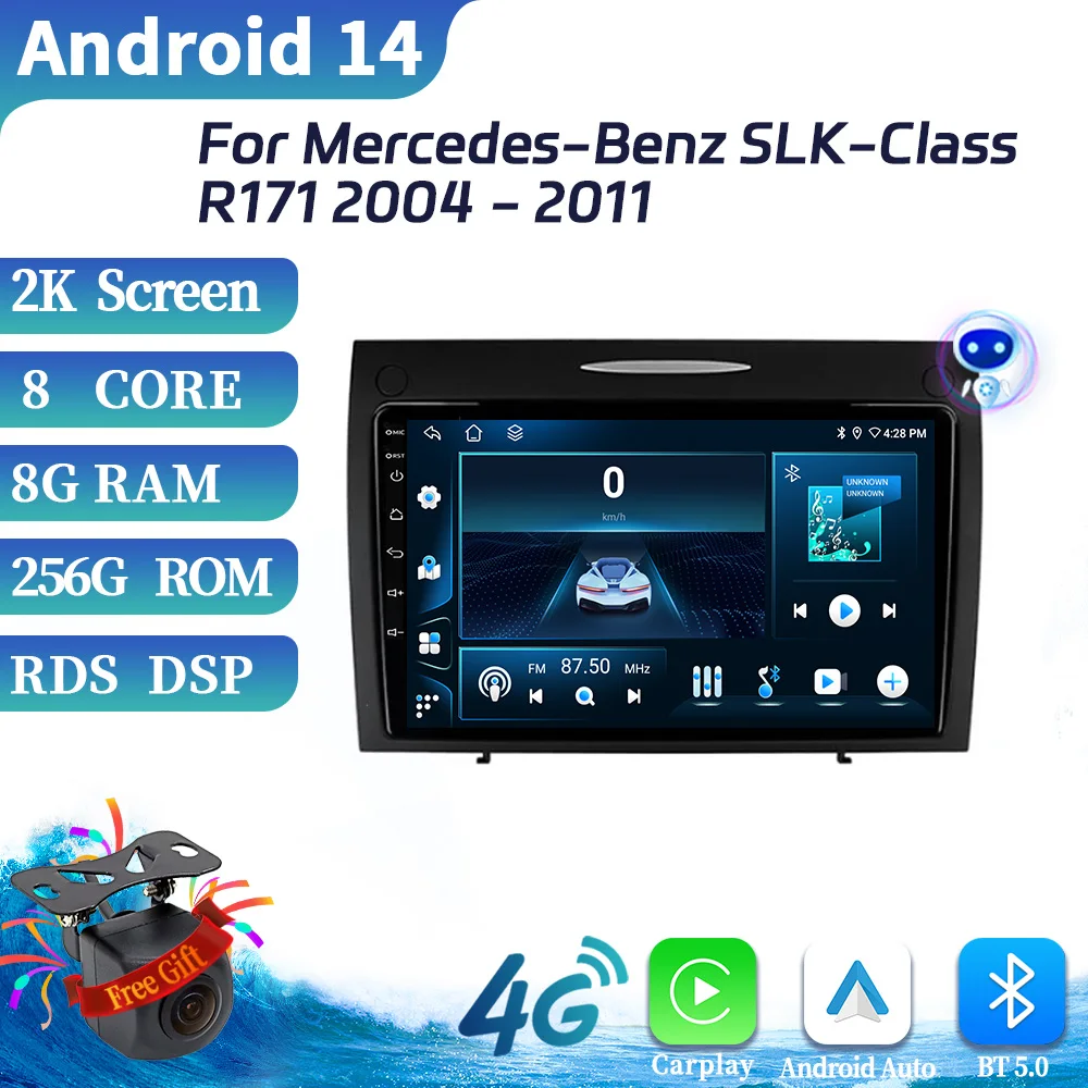Android 14 For Mercedes-Benz SLK-Class R171 2004-2011 Auto WIFI Wireless BT Carplay Car Radio Multimedia Navigation GPS Screen
Android 14 For Mercedes-Benz SLK-Class R171 2004-2011 Auto WIFI Wireless BT Carplay Car Radio Multimedia Navigation GPS Screen