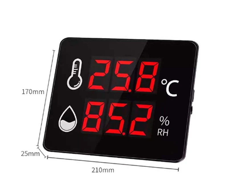 Veinasa AS106A Large Screen Temperature Humidity Display Digital Clock Wall-Mounted Digital Thermometer OEM
Veinasa AS106A Large Screen Temperature Humidity Display Digital Clock Wall-Mounted Digital Thermometer OEM