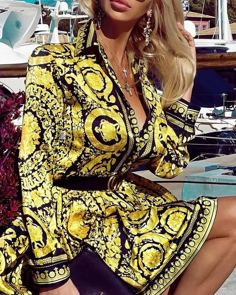 2024 New Women Printed Shirt Dress Fashion Lady Long Sleeve Turn-down Collar Swing Dress Female Party A-Line Spring Fall Dress
2024 New Women Printed Shirt Dress Fashion Lady Long Sleeve Turn-down Collar Swing Dress Female Party A-Line Spring Fall Dress