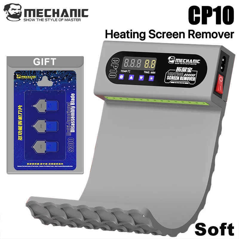 MECHANIC CP10 150W LCD Heating Screen Remover 50-120°C Constant Temperature Silicone for Phone /Pad Below 10.5 Inches Repair
MECHANIC CP10 150W LCD Heating Screen Remover 50-120°C Constant Temperature Silicone for Phone /Pad Below 10.5 Inches Repair