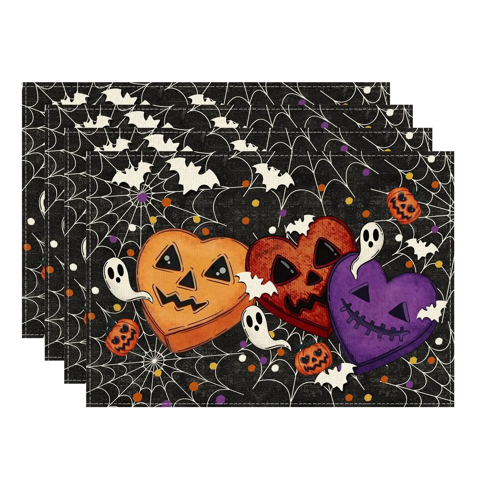 Black Spooky Love Heart Spider Web Halloween Placemats Table Mats for Party Home Kitchen Dining Table Decorations 12x18 Inch
Black Spooky Love Heart Spider Web Halloween Placemats Table Mats for Party Home Kitchen Dining Table Decorations 12x18 Inch