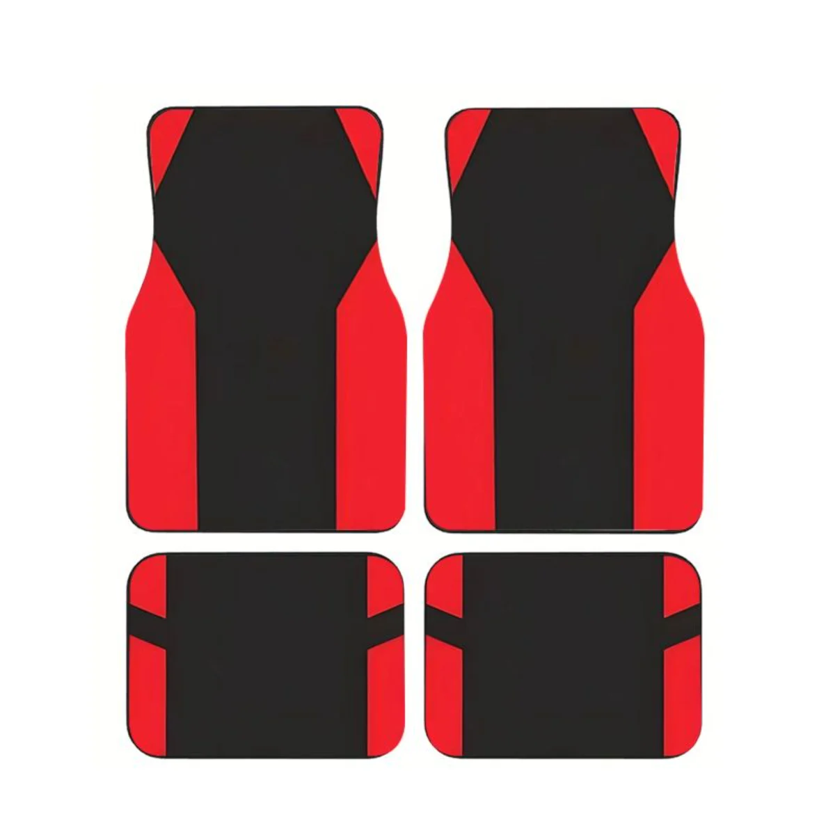 4PCS Black Red Geometric Patchwork Car Floor Mats Universal Waterproof Non Slip PU Auto Foot Carpets Racing Car Interior Decor
4PCS Black Red Geometric Patchwork Car Floor Mats Universal Waterproof Non Slip PU Auto Foot Carpets Racing Car Interior Decor