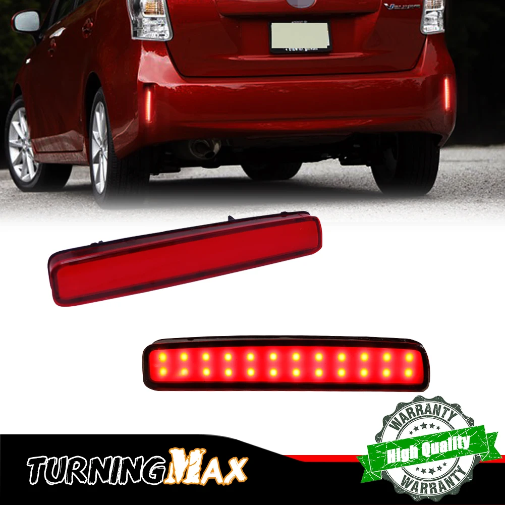 Red LED Bumper Reflector Lights For 2012-2017 Toyota Prius V & For 2014-2016 Scion tC Function as Tail, Brake & Rear Fog Lights
Red LED Bumper Reflector Lights For 2012-2017 Toyota Prius V & For 2014-2016 Scion tC Function as Tail, Brake & Rear Fog Lights