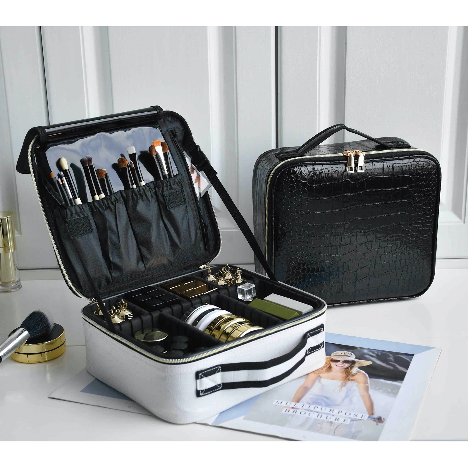 New PU Leather Cosmetic Bag For Women Multi-Functional Portable Travel Storage Makeup Case
New PU Leather Cosmetic Bag For Women Multi-Functional Portable Travel Storage Makeup Case