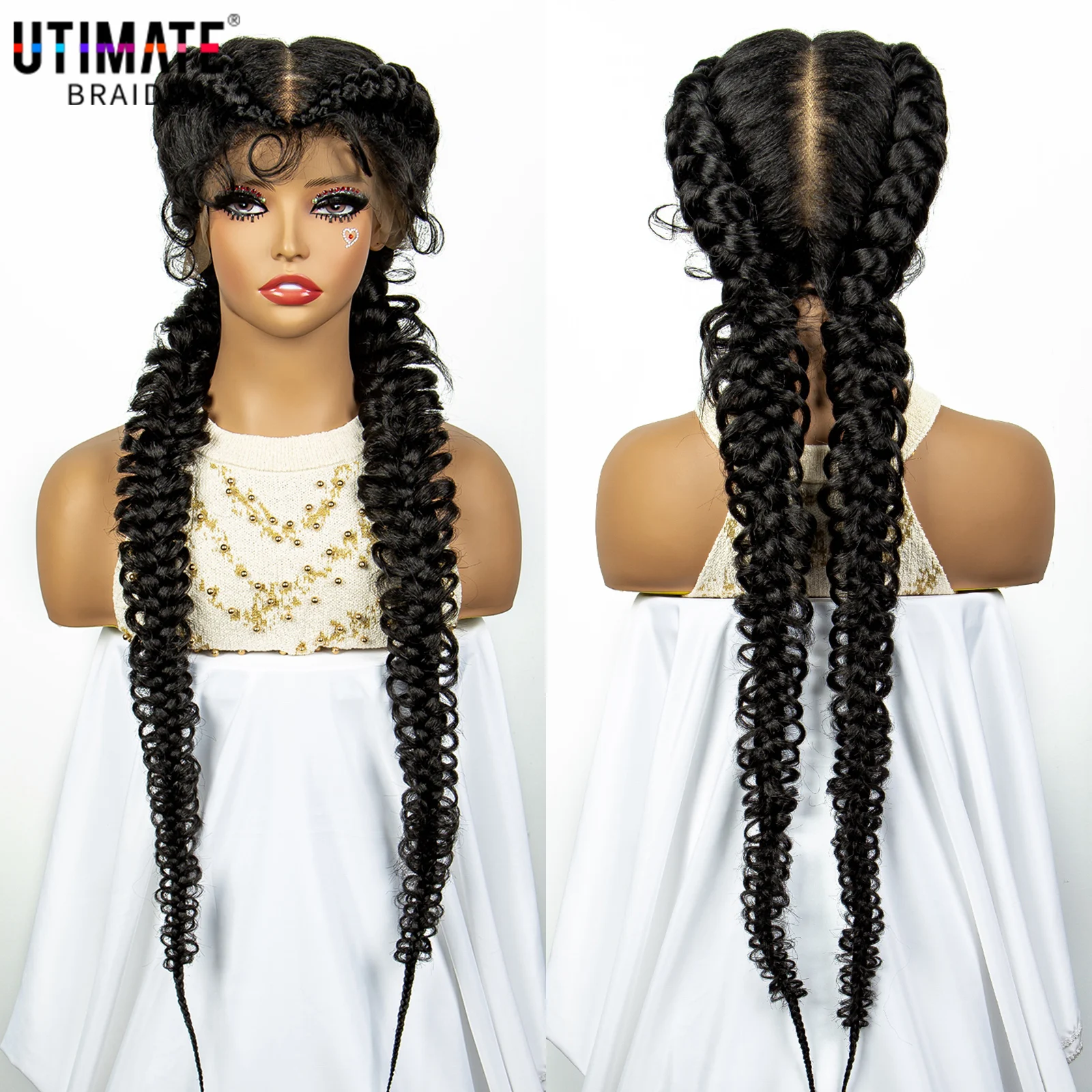 Synthetic Lace Frontal Dutch Box Braided Wigs Fishtail Braids Wigs with Baby Hair 36 Inches Cornrow Braids Wig for Black Women
Synthetic Lace Frontal Dutch Box Braided Wigs Fishtail Braids Wigs with Baby Hair 36 Inches Cornrow Braids Wig for Black Women