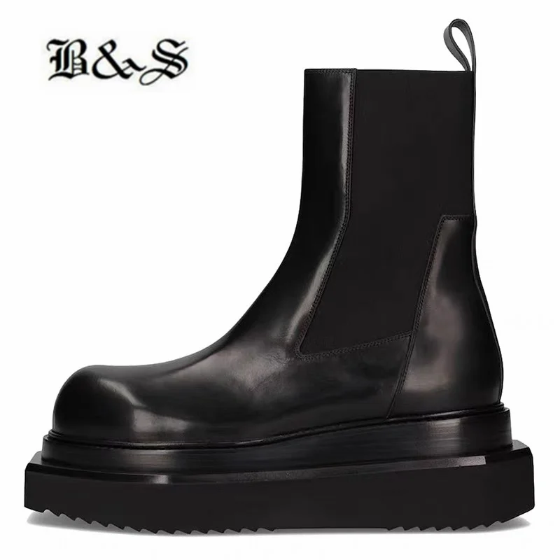 Black& Street 2024 genuine leather Platform Boots Geometry Sole Handmade Rock Chelsea Skinny punk Bootiesbotas
Black& Street 2024 genuine leather Platform Boots Geometry Sole Handmade Rock Chelsea Skinny punk Bootiesbotas