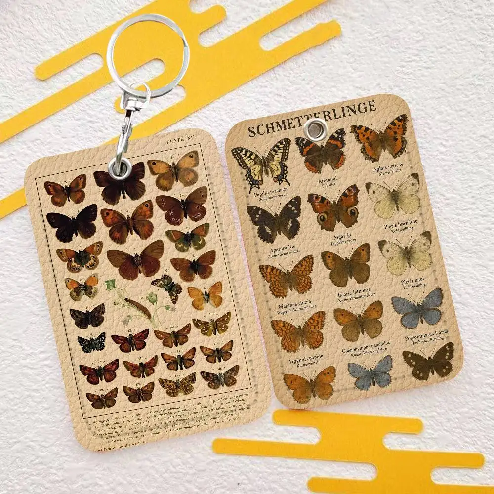Butterflies Modern Leather Card Case with Keyring Reliable Holder for Bus and Subway Cards
Butterflies Modern Leather Card Case with Keyring Reliable Holder for Bus and Subway Cards