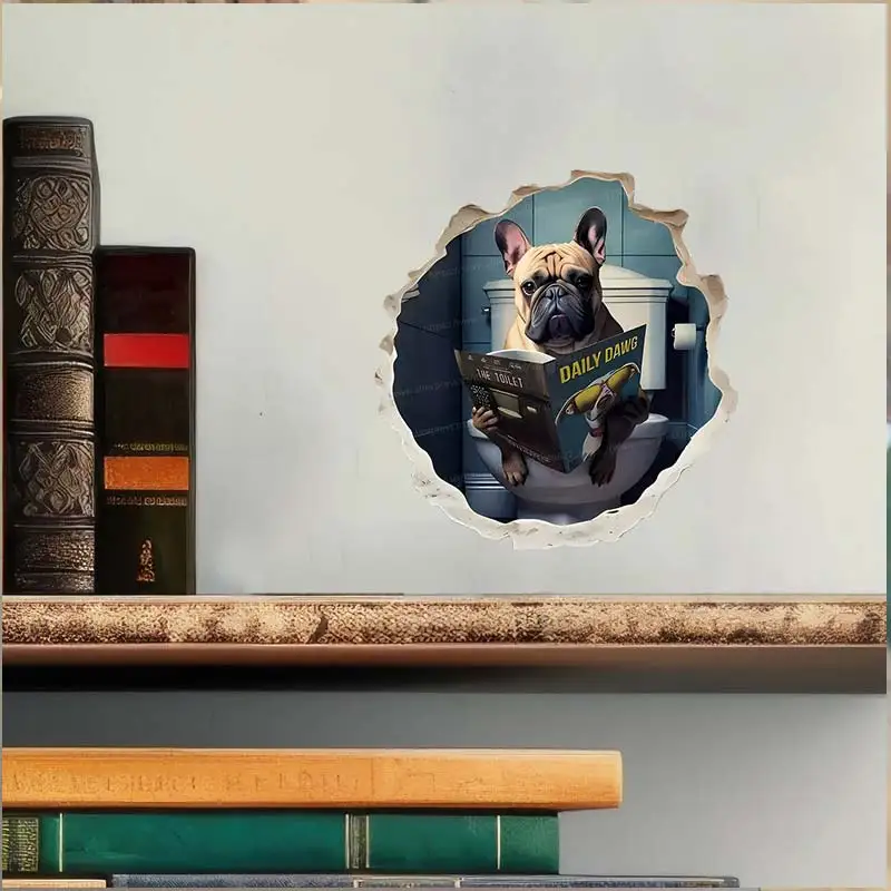 Funny Bulldog Reading Magazine in Bathroom Wall Decal, Vinyl Art Sticker for Home Decor Classroom Kids Room Bedroom Decals M883
Funny Bulldog Reading Magazine in Bathroom Wall Decal, Vinyl Art Sticker for Home Decor Classroom Kids Room Bedroom Decals M883