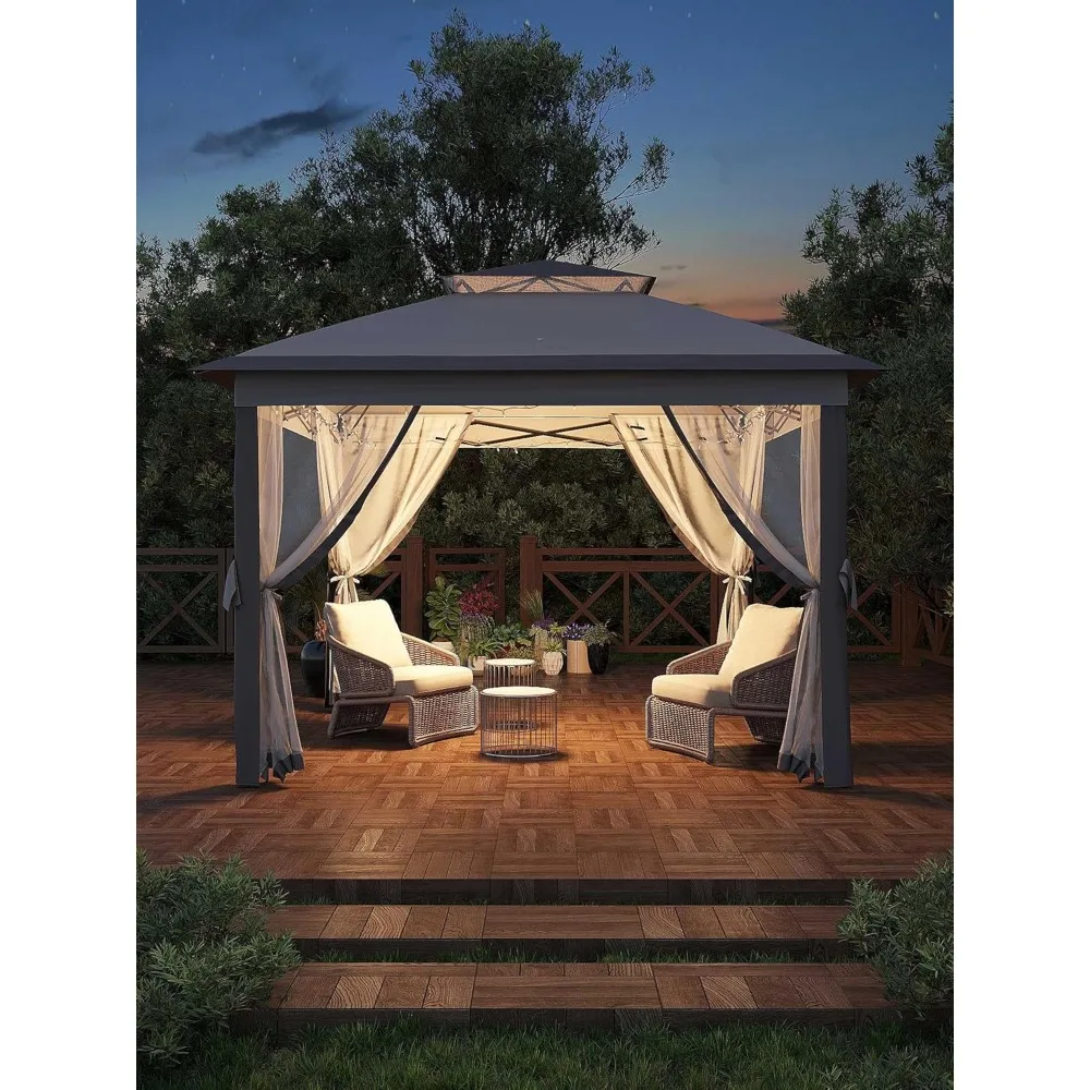 11x11 Pop Up Canopy Tent with Mosquito Netting, Outdoor Canopy Shelter Easy Setup, Water & UV Resistant - Gray
11x11 Pop Up Canopy Tent with Mosquito Netting, Outdoor Canopy Shelter Easy Setup, Water & UV Resistant - Gray