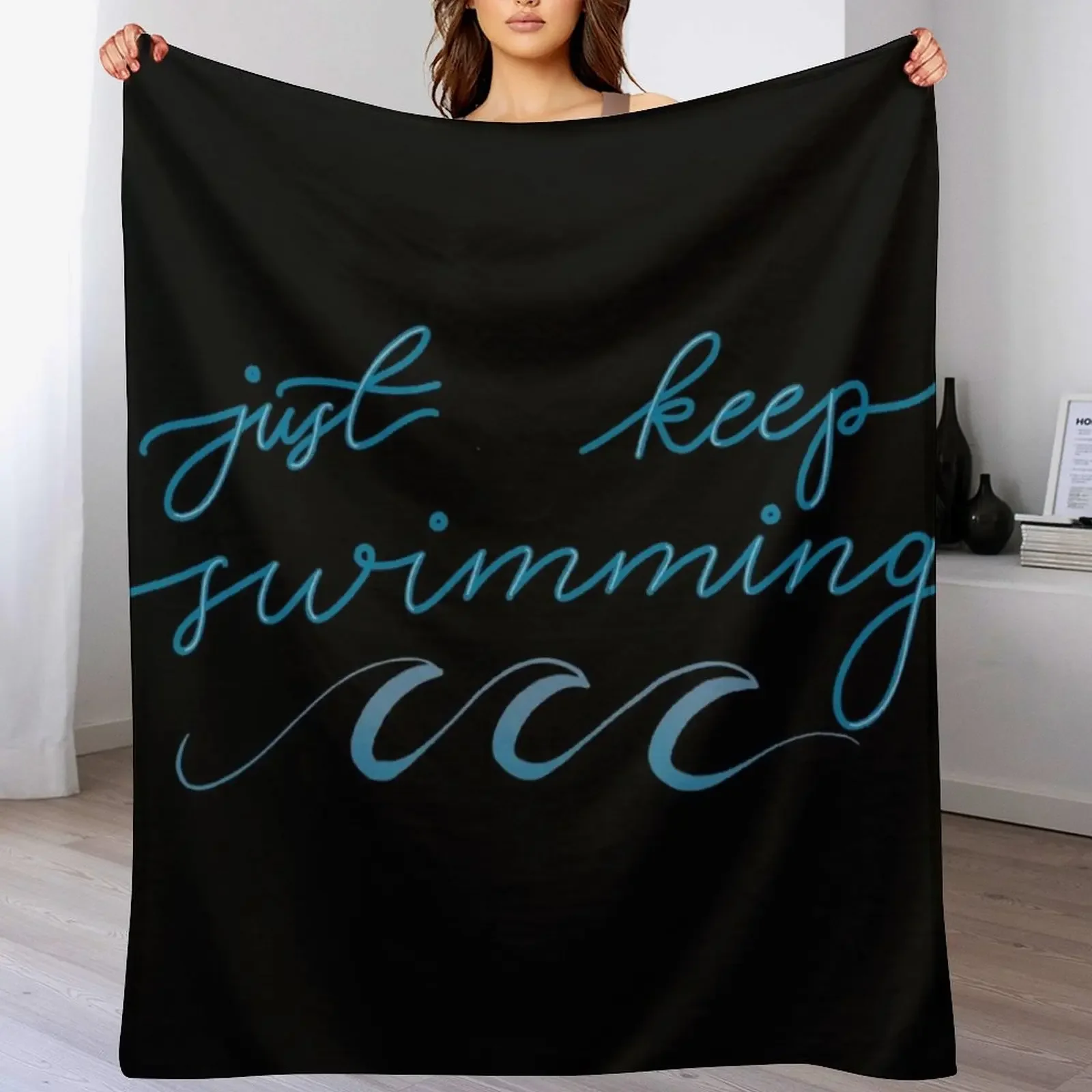 Just Keep Swimming Script Lettering Throw Blanket Faux Fur Soft Warm Blanket for Bed
Just Keep Swimming Script Lettering Throw Blanket Faux Fur Soft Warm Blanket for Bed