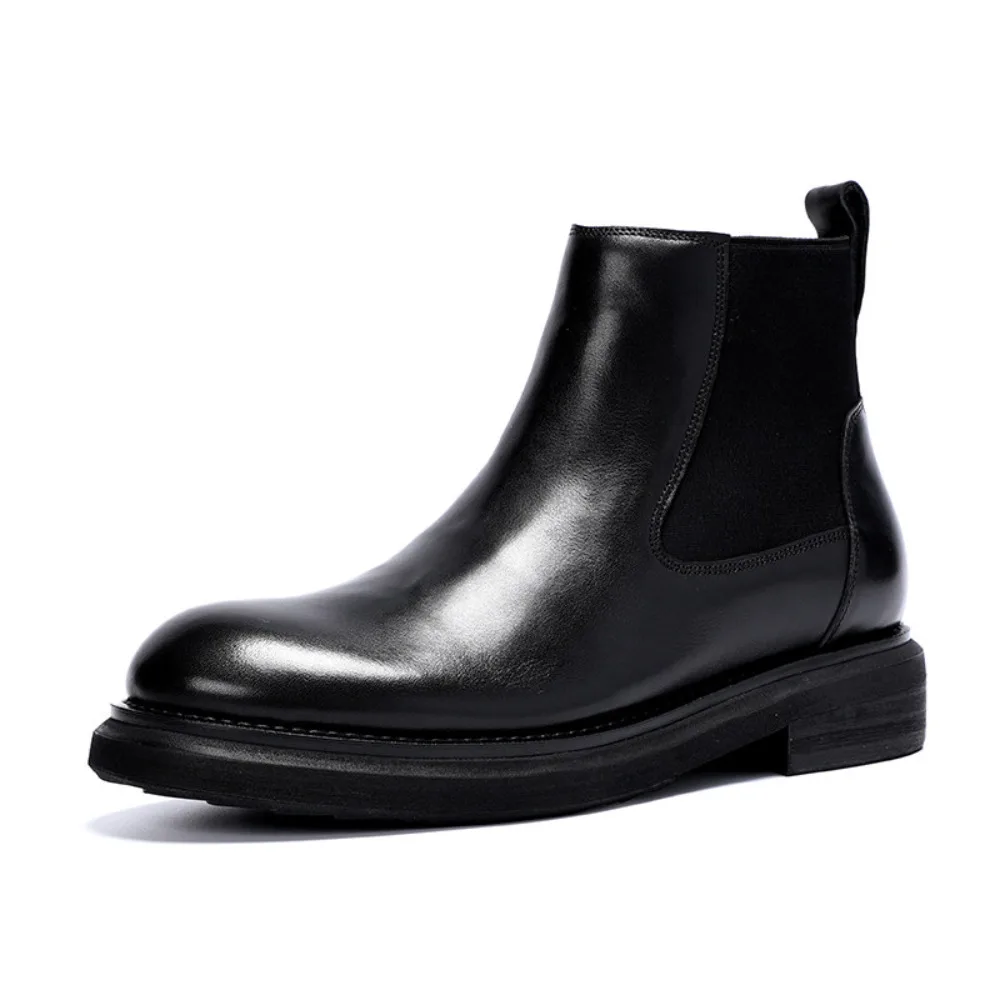 New Arrival High-end Men's British Style Boots Genuine Leather High Top Round Toe Thick Sole Casual Short Ankle Boots
New Arrival High-end Men's British Style Boots Genuine Leather High Top Round Toe Thick Sole Casual Short Ankle Boots