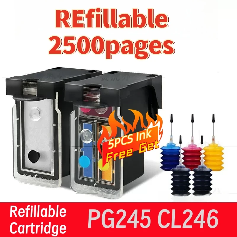 Многоразовый картридж PG245 CL246, замена для принтера Canon Pixma MG2922 MG2924 MG3020 MG3022 TR4520 TR4522 MX490 MX492
Многоразовый картридж PG245 CL246, замена для принтера Canon Pixma MG2922 MG2924 MG3020 MG3022 TR4520 TR4522 MX490 MX492