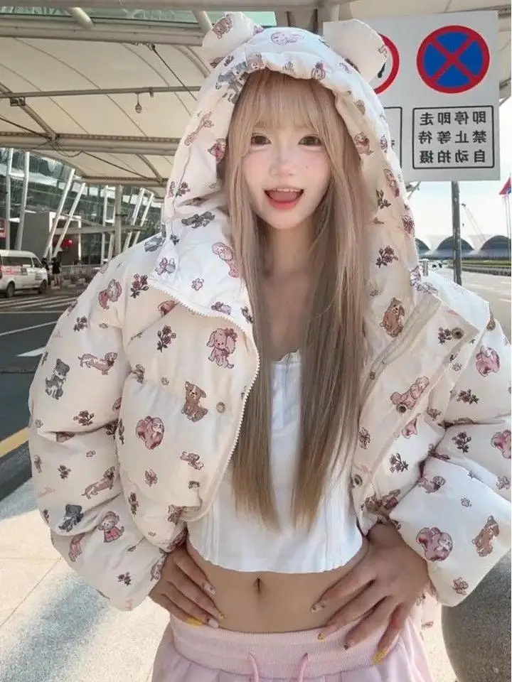 Очаровательная утепленная хлопковая куртка с капюшоном и ушками собаки для студентов, зимняя теплая и уютная универсальная верхняя одежда
Очаровательная утепленная хлопковая куртка с капюшоном и ушками собаки для студентов, зимняя теплая и уютная универсальная верхняя одежда